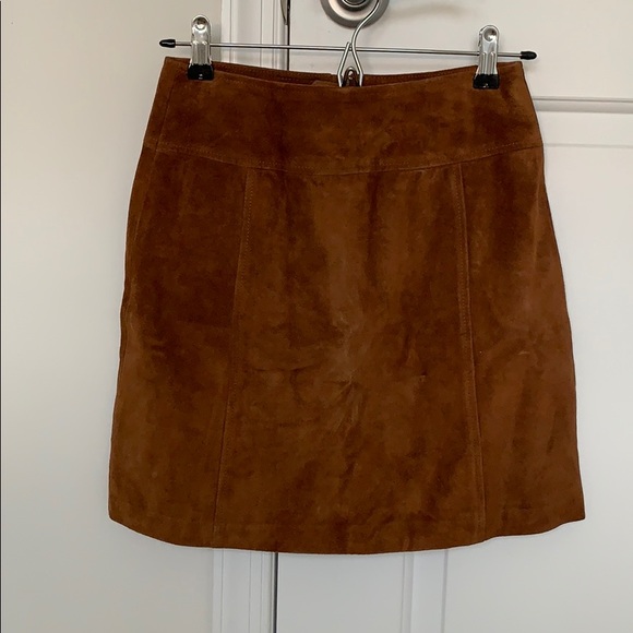 Ann Taylor Dresses & Skirts - Ann Taylor leather suede skirt